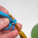 Cape step 2 - turn work and slip stitch in back loops only