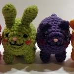 Chubby Amigurumi Pig, Bunny, Kitty and Bear. Chubby Amigurumi Animals